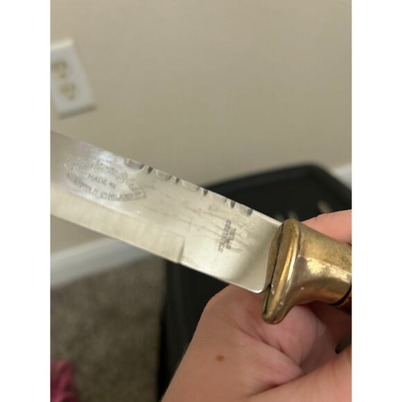 Englishman Blade Knife Set Vintage 3 Pieces Steel Cutlery Serving Sharpener - Picture 5 of 13